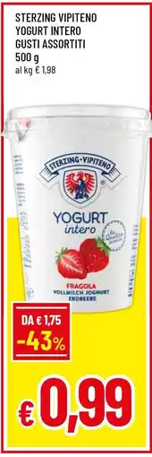 Famila STERZING VIPITENO YOGURT INTERO GUSTI ASSORTITI offerta