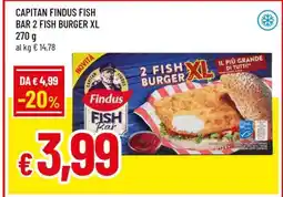 Famila CAPITAN FINDUS FISH BAR 2 FISH BURGER XL offerta