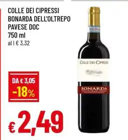 Famila COLLE DEI CIPRESSI BONARDA DELL'OLTREPO PAVESE DOC offerta