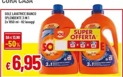 Famila SOLE LAVATRICE BIANCO SPLENDENTE 3 IN 1 offerta