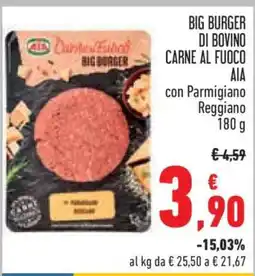 Conad BIG BURGER DI BOVINO CARNE AL FUOCO offerta