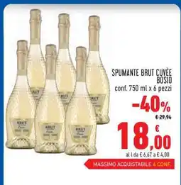 Conad SPUMANTE BRUT CUVÈE BOSIO offerta