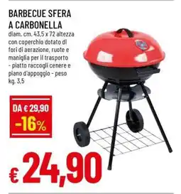 Famila BARBECUE SFERA A CARBONELLA offerta