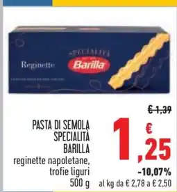 Conad PASTA DI SEMOLA SPECIALITÀ BARILLA offerta