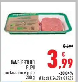 Conad HAMBURGER BIO FILENI offerta