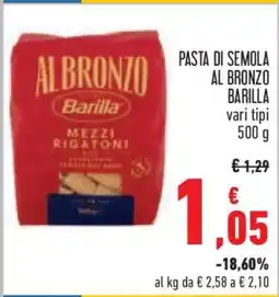 Conad PASTA DI SEMOLA AL BRONZO BARILLA offerta