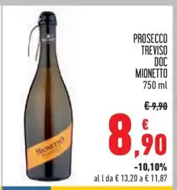 Conad Prosecco Treviso DOC Mionetto offerta