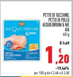 Conad PETTO DI TACCHINO, PETTO DI POLLO AEQUILIBRIUM & ME offerta