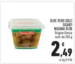 Conad Olive Verdi Dolci Giganti Madama Oliva offerta