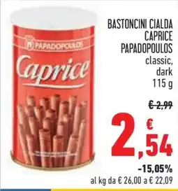 Conad BASTONCINI CIALDA CAPRICE PAPADOPOULOS offerta