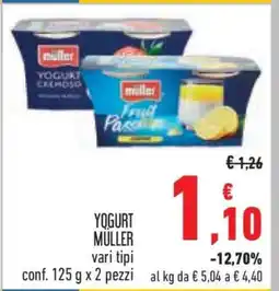 Conad YOGURT MULLER vari tipi offerta