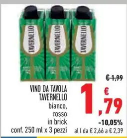 Conad Vino da Tavola Tavernello offerta