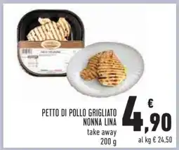 Conad PETTO DI POLLO GRIGLIATO NONNA LINA offerta