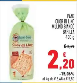 Conad PANE CUOR DI LINO MULINO BIANCO BARILLA 400 g offerta