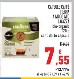 Conad CAPSULE CAFFÈ TIERRA A MODO MIO LAVAZZA offerta