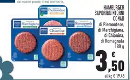 Conad Hamburger Sapori&Dintorni Conad offerta