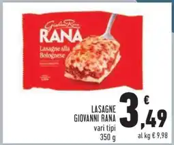 Conad Lasagne Giovanni Rana offerta