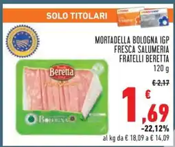 Conad Mortadella Bologna IGP Fresca Salumeria Fratelli Beretta offerta