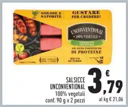 Conad Salsicce Unconventional offerta