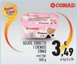 Conad GELATO, SORBETTO I CREMOSI CONAD offerta