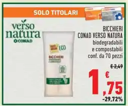 Conad BICCHIERI CONAD VERSO NATURA offerta
