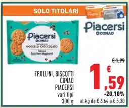 Conad Frollini, Biscotti Conad Piacersi offerta