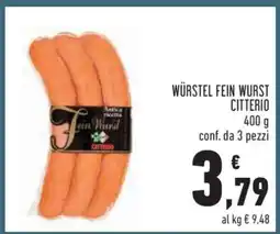 Conad WÜRSTEL FEIN WURST CITTERIO offerta
