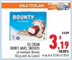 Conad ICE CREAM BOUNTY, MARS, SNICKERS offerta