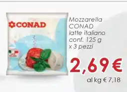 Conad Mozzarella CONAD offerta