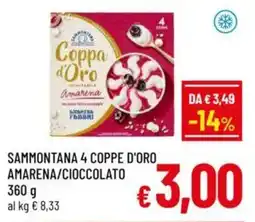 A&O Sammontana 4 coppe d'oro amarena/cioccolato offerta