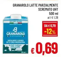 A&O Granarolo latte parzialmente scremato uht offerta