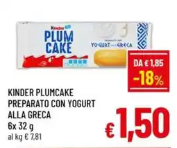 A&O Kinder plumcake preparato con yogurt alla greca offerta