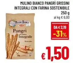 A&O Mulino bianco pangri grissini integrali con farina sostenibile offerta