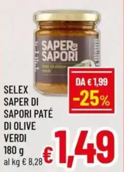 A&O Selex saper di sapori paté di olive verdi offerta