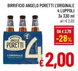 A&O Birrificio angelo poretti l'originale 4 luppoli offerta