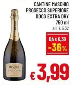 A&O Cantine maschio prosecco superiore docg extra dry offerta