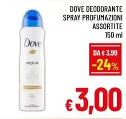 A&O Dove deodorante spray profumazioni assortite offerta