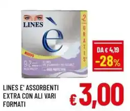 A&O Lines e' assorbenti extra con ali vari formati offerta