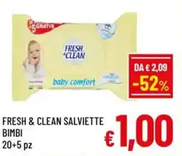 A&O Fresh & clean salviette bimbi offerta