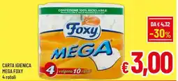 A&O Carta igienica mega foxy 4 rotoli offerta