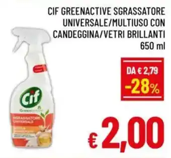 A&O Cif greenactive sgrassatore universale/multiuso con candeggina/vetri brillanti offerta