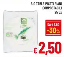 A&O Bio table piatti piani compostabili 25 pz offerta