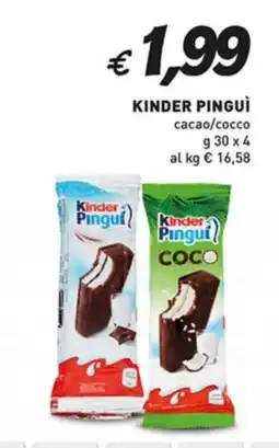 Coal Kinder pinguì cacao/cocco offerta