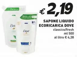 Coal Sapone liquido ecoricarica DOVE offerta