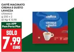 Pam Caffè macinato crema e gusto LAVAZZA offerta