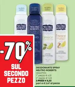Pam Deodorante spray NEUTRO ROBERTS offerta
