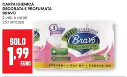 Pam Carta igienica decorata e profumata BRAVO offerta