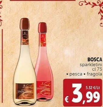 Deco Supermercati Sparkletini pesca/ fragola 75 cl offerta