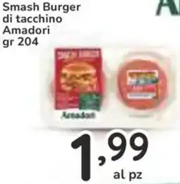 Famila Smash Burger di tacchino Amadori offerta