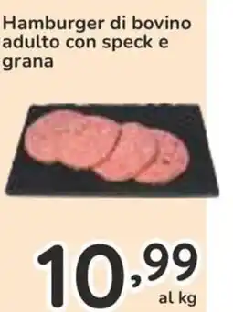 Famila Hamburger di bovino adulto con speck e grana offerta